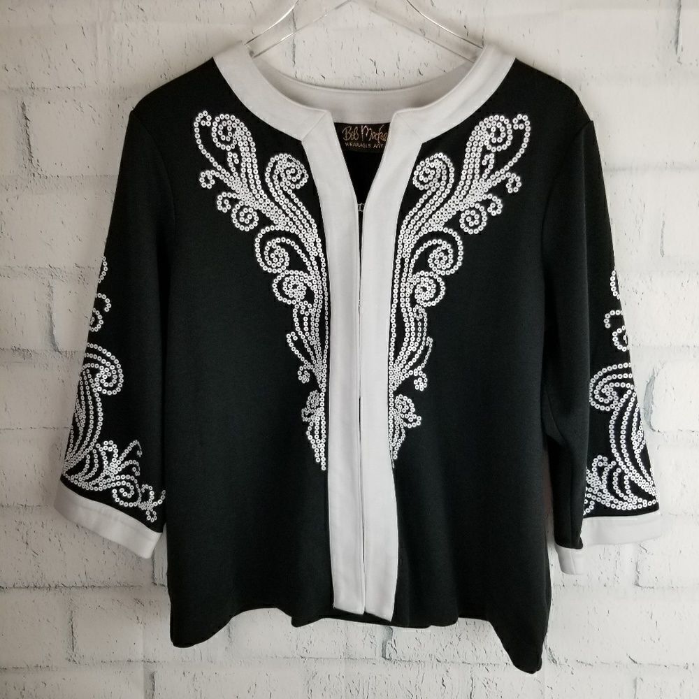 Vintage Bob Mackie Sequined Jacket. Size M.